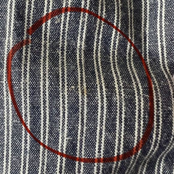 CP Shades Blue/White Striped Teton Lagenlook Tunic Top Size Medium **Flawed** - Picture 10 of 16